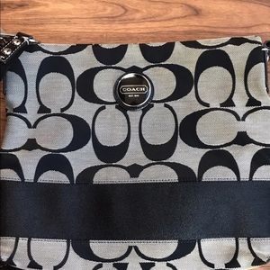 Coach purse black and grey